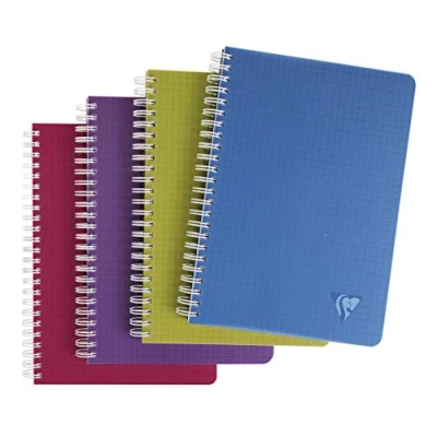 Abbildung von Clairefontaine 329526C Packung mit 10 Spiralheften Linicolor INTENSIV, 9x14 cm, 50 Blatt liniert, farbig sortiert, 1 Pack