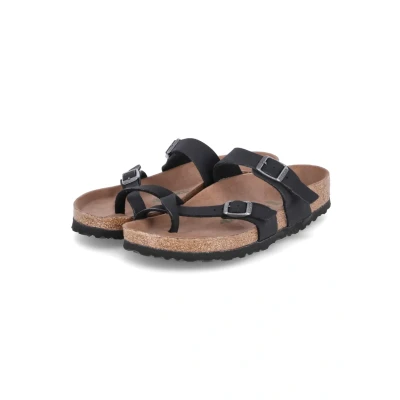 Abbildung von Birkenstock Mayari Pantolette flach, Damen, Größe: 38, Schwarz Schuhe