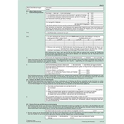 Abbildung von 25 x RNK Vordruck Universal Mietvertrag A4 4x2 Seiten selbstdurchschre