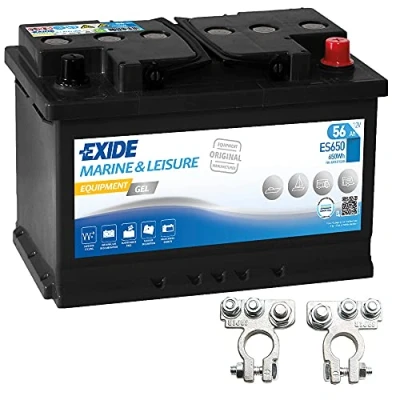 Abbildung von Exide Equipment Gel Batterie ES 650 12V 56Ah inkl. Polklemmen Boot Solar Wohnmobil