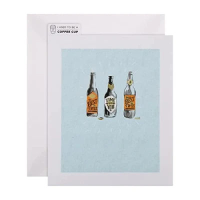 Abbildung von Hallmark CupCycled Blanko Karte modernes Bier Design