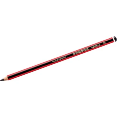Abbildung von 12 x Staedtler Bleistift tradition 6B schwarz rot
