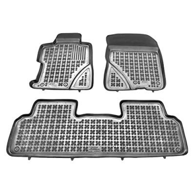 Abbildung von REZAW PLAST 200908 Fußmattensatz Gummi vorne und hinten schwarz HONDA: CIVIC 8 Hatchback, Stufenheck