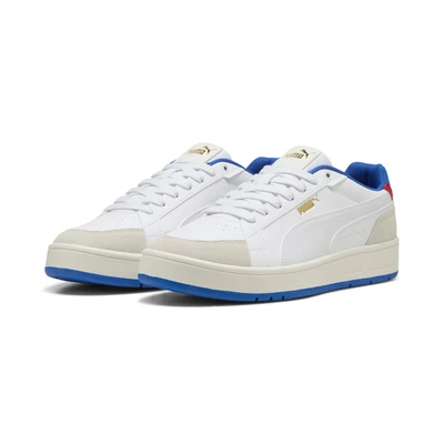 Abbildung von Puma Court Classico Sport Sneakers Unisex Schuhe Warm White/Royal Größe: 46