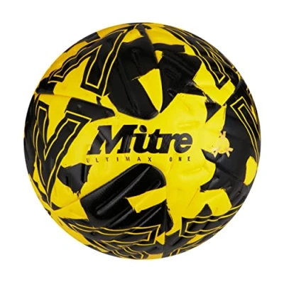Abbildung von Mitre Ultimax One Unisex Fußball, Weiß/Schwarz/Blacl, 5