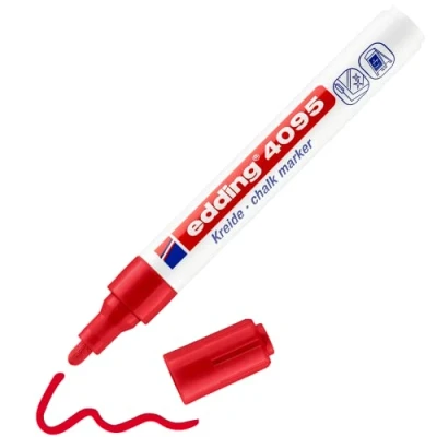 Abbildung von edding 4095 kalk / window marker rood 1ST 2 3 mm 4 4095002