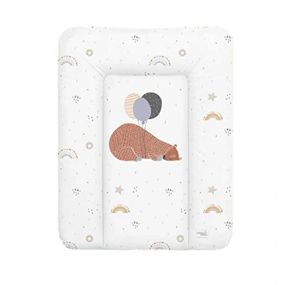 Abbildung von Ceba Baby® weiche Wickelauflage 50x70 cm Baby Wickelunterlage Wickeltischauflage für Junge und Mädchen Wasserdicht, abwaschbar pflegeleicht OEKO TEX® Standard 100 Made in EU Big Bear