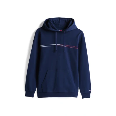 Abbildung von Tommy Jeans Herren TJM Reg Entry Graphic Hoodie EXT Dm0dm20847 Kapuzenpullover, Blue (Dark Night Navy), XL EU