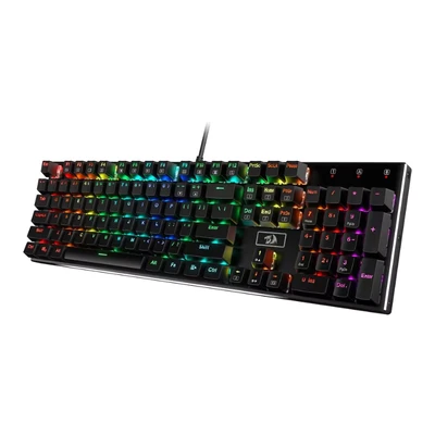 Abbildung von Redragon K556 Mechanische Gaming Tastatur, US Layout, Brauner Schalter, Taktile &amp; klick 18 Modus RGB Beleuchtung, Voll Programmierbar, Ganzmetallpanel, Ergonomische Schwarz