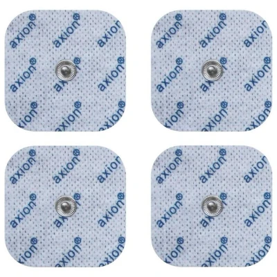 Abbildung von Axion Elektrodenpads passend zu Sanitas, Beurer 5x5cm, 3.5mm Druckknopfanschluss, 4 St.,selbstklebende TENS EMS Elektroden für Geräte