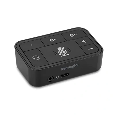 Abbildung von Kensington Universeller 3 in 1 Pro Audio Headset Switch, USB Stromversorgung, Schnelles Wechseln zwischen Geräten, Ideal für Videokonferenzen im Büro und Home Office, Windows/Mac Kompatibel (K83300WW)