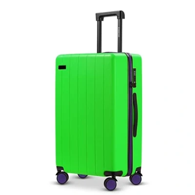 Abbildung von ETERNITIVE Koffer Mittelgroß I Reisekoffer aus ABS Größe: 65,5 x 43,5 26,5 cmI Rollkoffer 60L Reisetrolley Leicht mit 4 Doppelrollen 360 Hartschalenkoffer TSA Schloss Grün