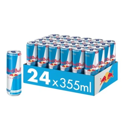 Abbildung von Red Bull Energy Drink Sugarfree Getränke ohne Zucker und kalorienarm, EINWEG (24 x 355 ml)