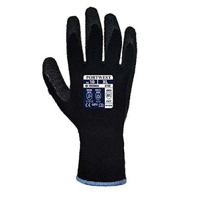 Abbildung von Portwest Thermische Handschoen met Grip, Farbe: Zwart, Größe: M, A140K8RM