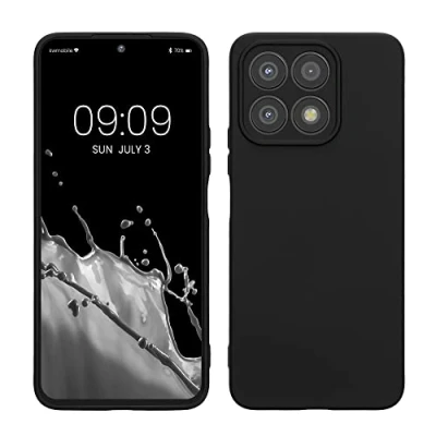 Abbildung von kwmobile Slim Case kompatibel mit Honor X8a Hülle Handyhülle aus Silikon in Schwarz