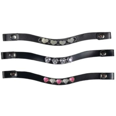 Abbildung von HKM Stirnriemen Hobby Horsing Set von 3 Rosa Silber
