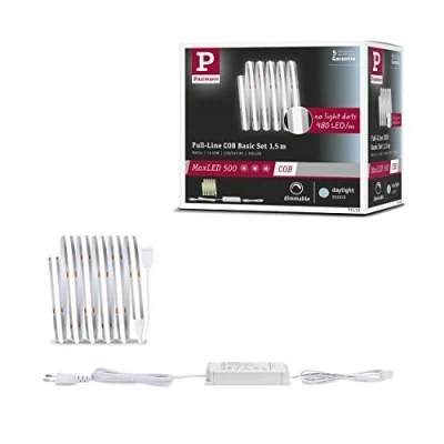 Abbildung von Paulmann 711.23 MaxLED 500 LED Strip Full Line COB Basisset 1,5m 10W 600lm/m 480LEDs/m 6500K 25VA