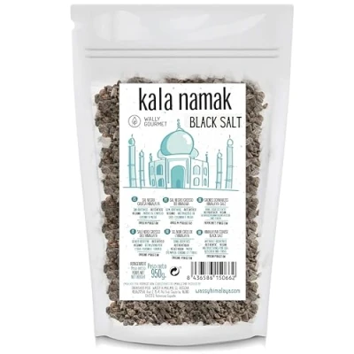 Abbildung von Schwarzes Himalayasalz, Grob, Kala Namak. 100% Natürlich, Ohne Zusatzstoffe, Unraffiniert. Eiergeschmack, Höherer Gehalt An Spurenelementen, Zum Würzen. Herkunft: Pakistan 950Gr