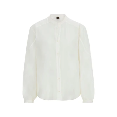 Abbildung von BOSS Berday Hemdbluse, Damen, Größe: 40, Open white