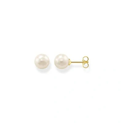 Abbildung von Thomas Sabo Ohrstecker Perle vergoldetes Silber H1431 430 14
