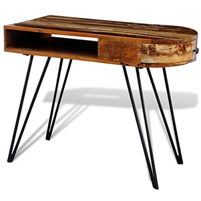 Abbildung von vidaXL Vintage Schreibtisch Holz recycelt Sekretär Büro Computertisch Handarbeit