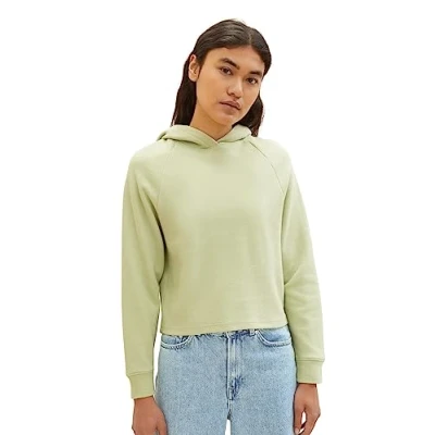 Abbildung von TOM Tailor Denim Basic Kapuzenpullover, Damen, Größe: XL, Dusty pear green