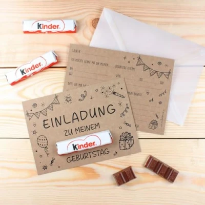 Abbildung von nikima Einladungskarten 10 zum Kindergeburtstag Kraftpapier inkl. Umschlag