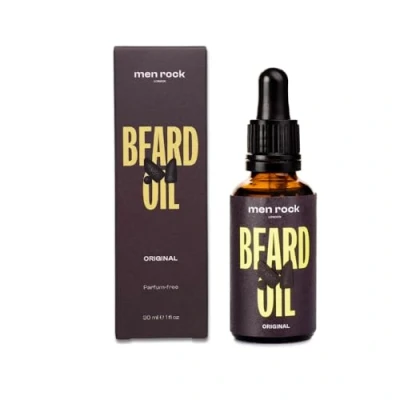 Abbildung von Men Rock Original Bartöl Bartpflege mit Rosmarin, Zedernholz &amp; Grapefruit, 30ml
