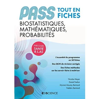 Abbildung von PASS Biostatistiques, Mathématiques, Probabilités Tout en fiches: fiches