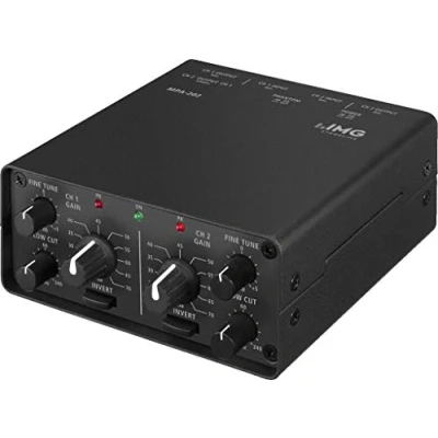 Abbildung von IMG Stageline MPA 202 2 Kanal Low Noise Mikrofon Vorverstärker schwarz