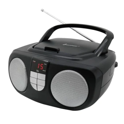 Abbildung von soundmaster SCD1400SW Tragbarer CD Player schwarz, silber
