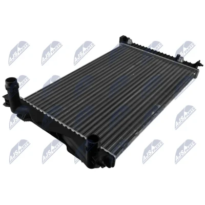 Abbildung von NTY CCH AU 014 Kühler, Motorkühlung Aluminium für Fahrzeuge mit Klimaanlage 680mm 433mm 32mm Automatikgetriebe Kühlrippen mechanisch gefügt