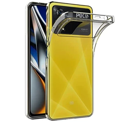 Abbildung von Verco Handyhülle für Xiaomi Poco X4 Pro 5G Case, Handy Cover Hülle Transparent Dünn Klar Silikon, durchsichtig