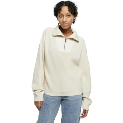 Abbildung von Urban Classics Troyer Strickpullover, Damen, Größe: Medium, Sand