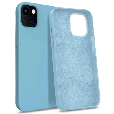 Abbildung von MyGadget Hülle kompatibel mit iPhone 14 Gummierte Handyhülle [ 3 Layer Struktur ] Schutzhülle Soft Inlay &amp; Hardcase Cover außen Baby Blue