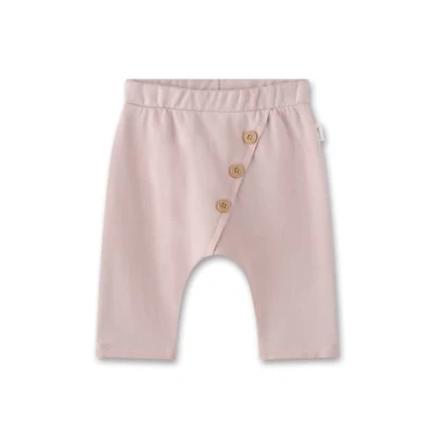 Abbildung von Sanetta Baby Hose Rosa Praktische und bequeme Unisex Sweathose aus Bio Baumwolle. mit elastischem Bund dekorativer schräger Knopfleiste Bekleidung