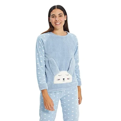 Abbildung von Trendyol Damen 3 Pack Gerade Lange Ärmel Lounge/Zuhause Regulär Pyjama Set