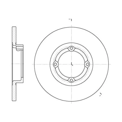 Abbildung von REMSA 6606.00 Bremsscheibe Vorderachse 236, 236 12,5 4 voll VOLVO: V70 2, S80 I, CHEVROLET: Matiz, Spark, DAEWOO: Matiz I Schrägheck