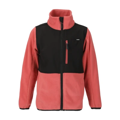 Abbildung von Zigzag Fleecejacke roodzwart für Kinder, Größe: 104, Rood zwart