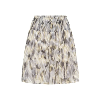 Abbildung von Kaffe Alinienrock, Damen, Größe: 34, Grey graphic blur print