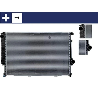 Abbildung von MAHLE ORIGINAL CR 331 000S Kühler, Motorkühlung für Fahrzeuge mit Klimaanlage 650mm 435mm 34mm Schrauben Kühlrippen mechanisch gefügt