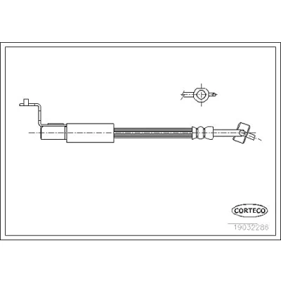 Abbildung von CORTECO 19032286 Bremsschläuche Vorderachse rechts 330 FORD: Escort Express &#039;95
