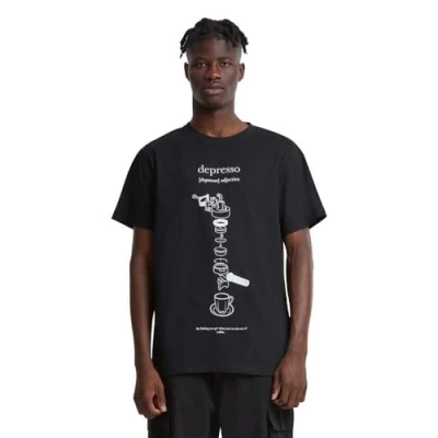 Abbildung von Mister Tee Depresso Tshirt print, Herren, Größe: XS, Black