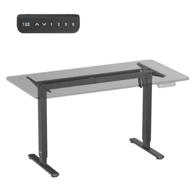 Abbildung von Ergo Office, height adjustment electric desk, max 1160mm, 80 kg, without table top for standing and sitting work, black, ER 40