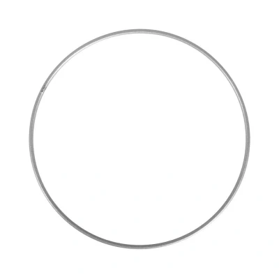 Abbildung von Rayher 2505222 Metallring, silber beschichtet, 20 cm ø, Stärke ca. 3 mm, Drahtring zum Basteln, für Wickeltechnik, Traumfänger Ring, Makramee Floristik