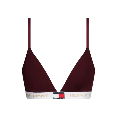 Abbildung von Tommy Hilfiger Triangle Triangel BH, Damen, Größe: 36, Deep burgundy