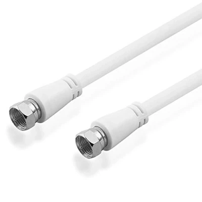 Abbildung von BestPlug 50cm Sat LNB Kabel 75Ohm, F Stecker auf Stecker, geeignet für 3D SD HD FullHD UHD 4K, Weiss