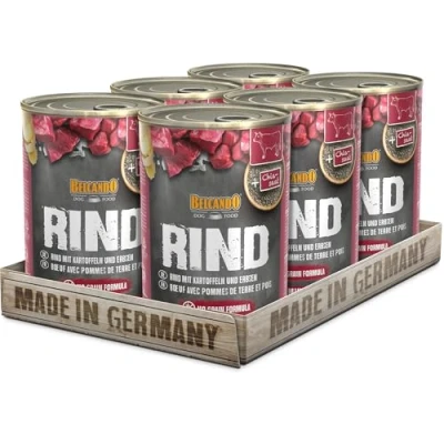 Abbildung von Belcando Super Premium Dose [6x400g Rind mit Kartoffel &amp; Erbsen] Nassfutter für Hunde Feuchtfutter Alleinfutter Aller Rassen
