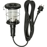 Abbildung von Brennenstuhl Handleuchte/Werkstattlampe aus Hartgummi mit stabilem Schutzkorb (60 W, 146 mm Durchmesser, 5m Kabel) schwarz
