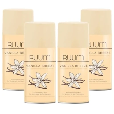 Abbildung von Ruum Raumduft Nachfüllflasche Lufterfrischer Duftspray Nachfüller 250ml Vanilla Breeze 4er Pack (4 St., (4er Pack)